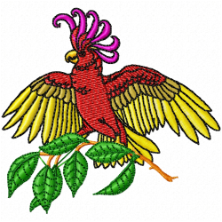 Parrots Embroidery Design 3